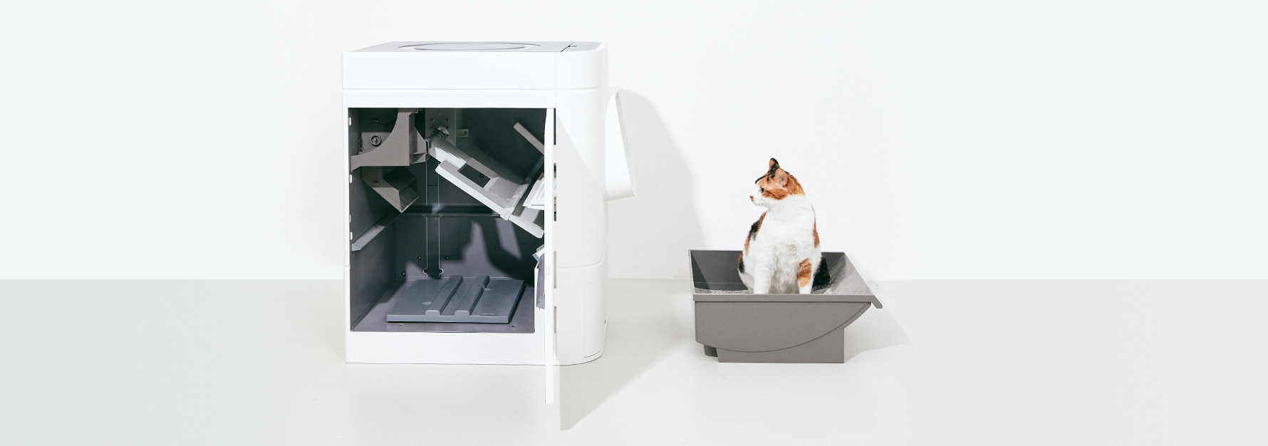 LavvieBot S 自動洗浄猫用トイレ 全自動トイレpetkit脱臭剤で室内空気質を維持します